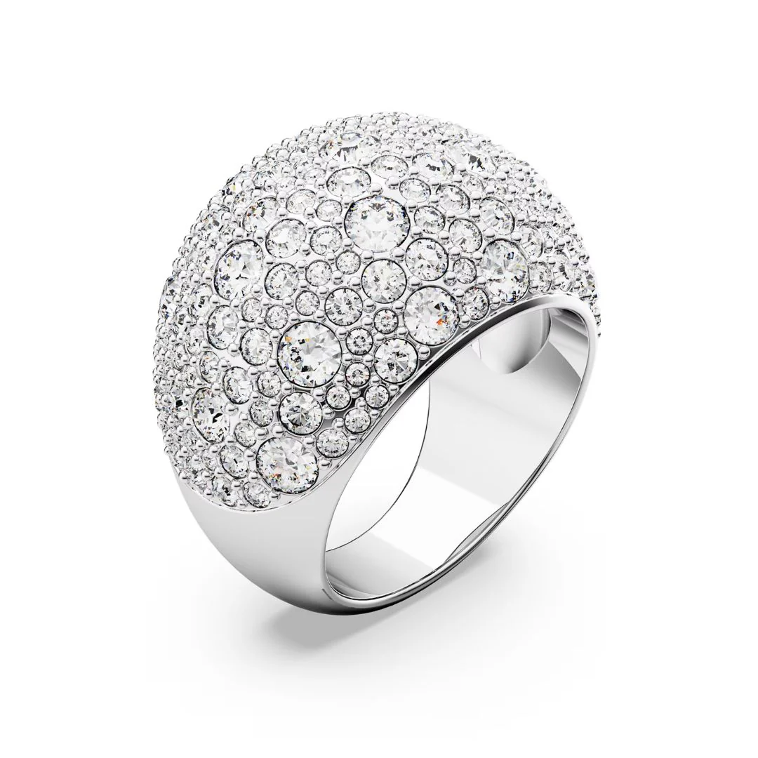 Swarovski Luna cocktail sormus, vaalea ja kirkkaat kristallit, 5677136