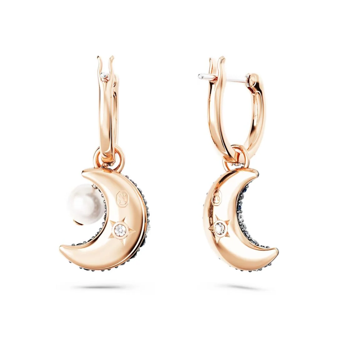 Swarovski Luna korvakorut, ruusukulta ja eri väriset kristallit 5671569 - Image 3
