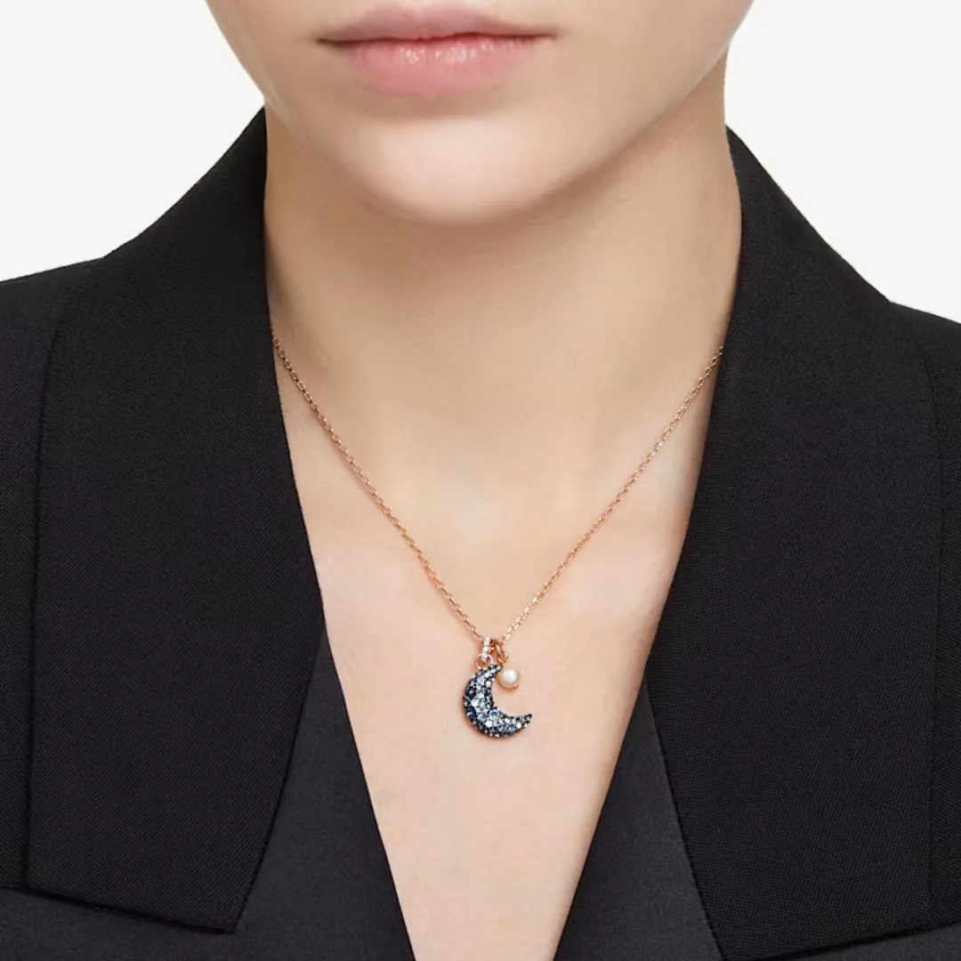 Swarovski Luna riipus, ruusukullanväri ja eri väriset kristallit 5671585 - Image 2