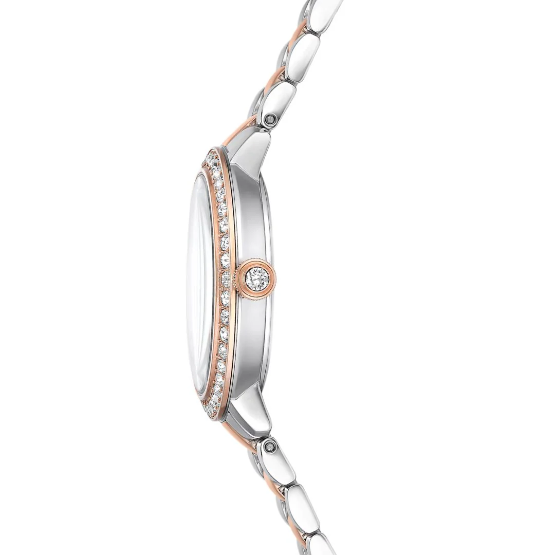 Swarovski Matrix 3-link rannekello, hopeanväri, ruusukullanväri ja kirkkaat kristallit, 5715028 - Image 5