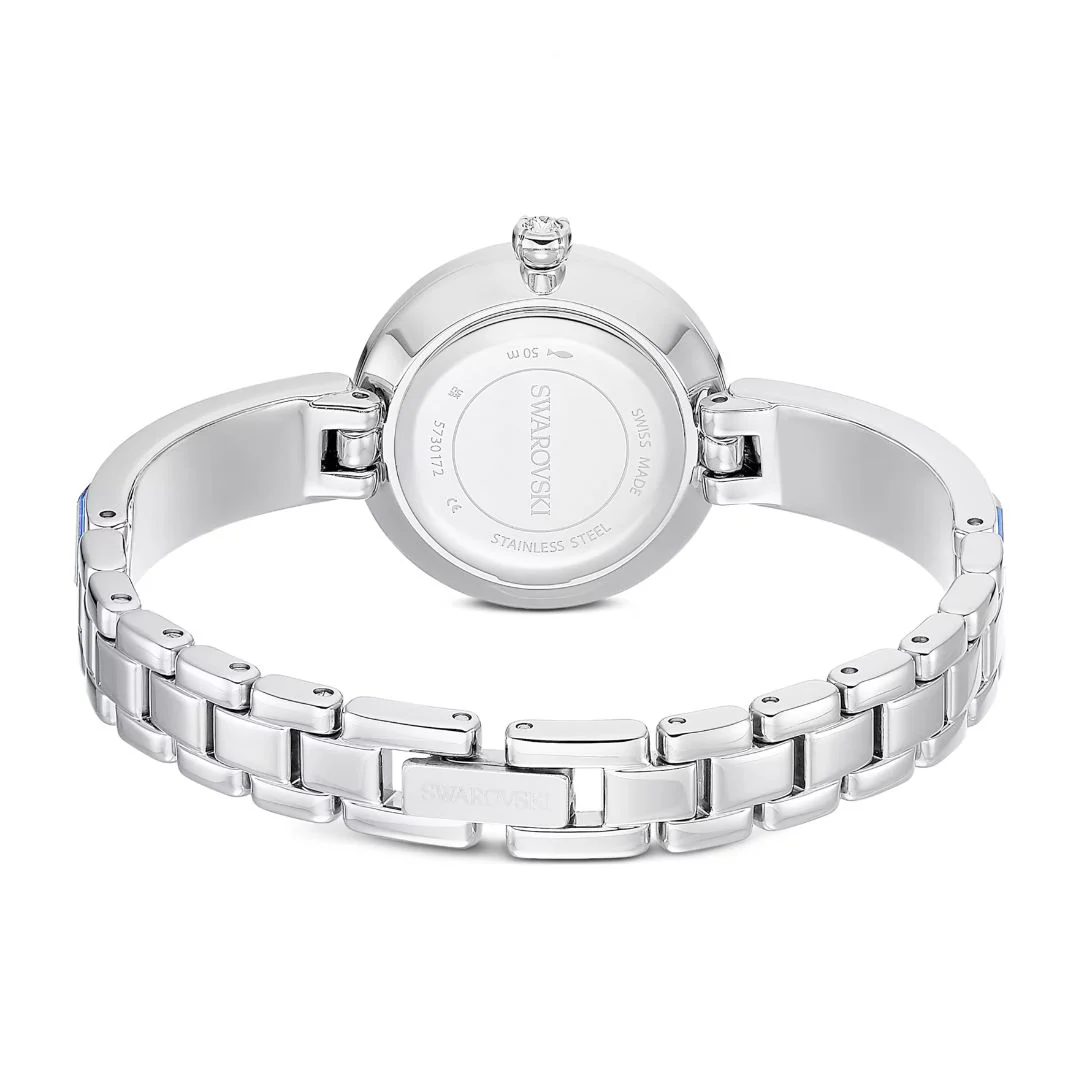 Swarovski Matrix bangle rannekello, hopeanvärinen ja siniset kristallit, 5730172 - Image 5