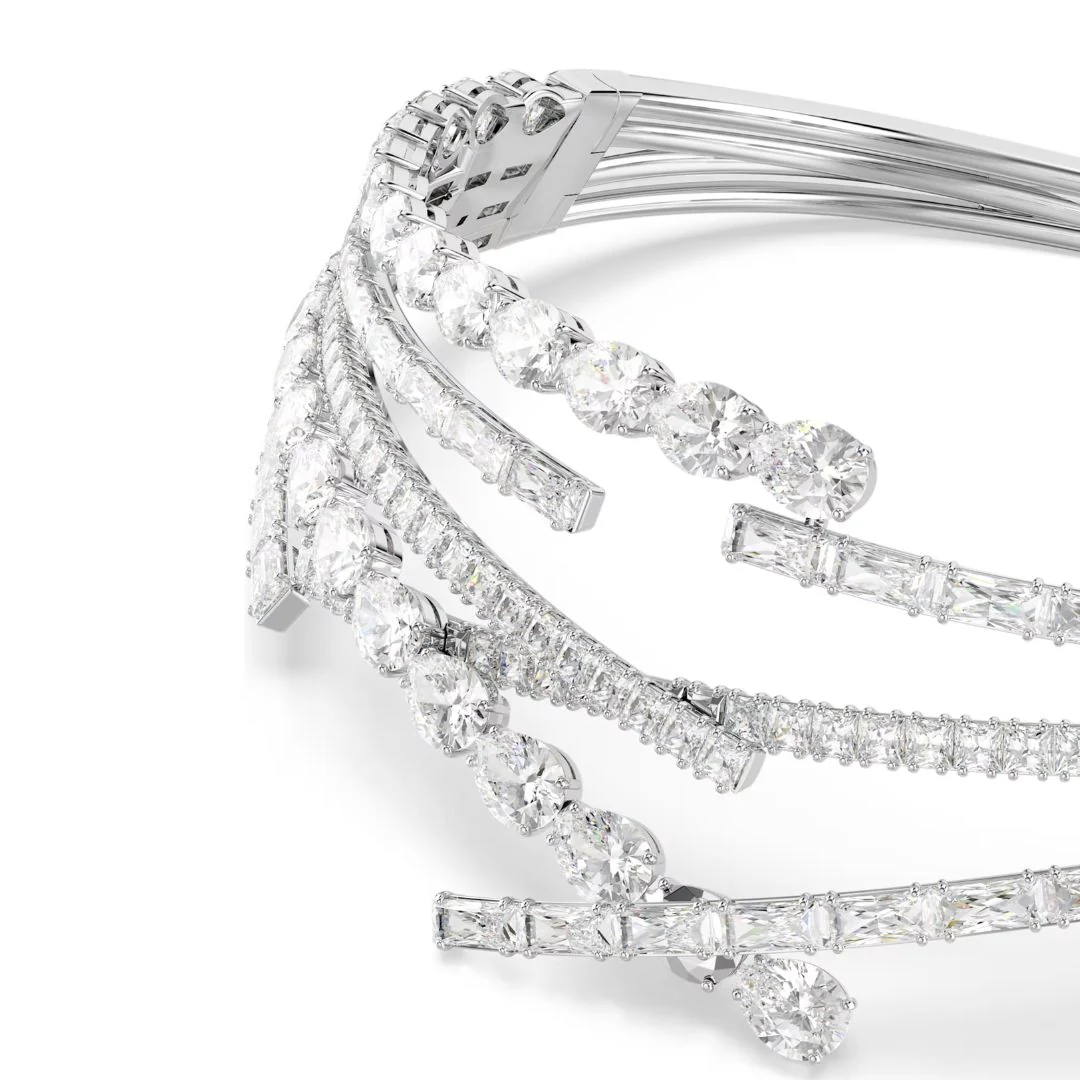 Swarovski Matrix Choker kaulakoru, vaalea metalli ja kirkkaat kristallit, 5726295 - Image 6
