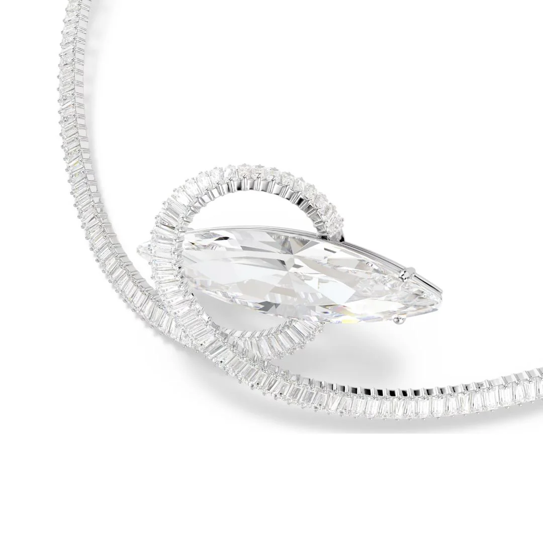 Swarovski Matrix Choker kaulakoru, vaalea metalli ja kirkkaat kristallit, 5727039 - Image 3