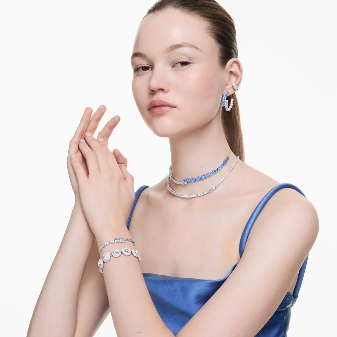 Swarovski Matrix kaulakoru, vaalea metalli ja kirkkaat kristallit, 5727111 - Image 4