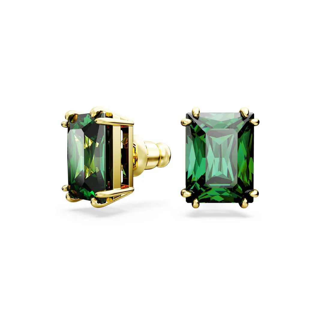Swarovski Matrix korvakorut, keltakullanväri ja vihreät kristallit 5677142