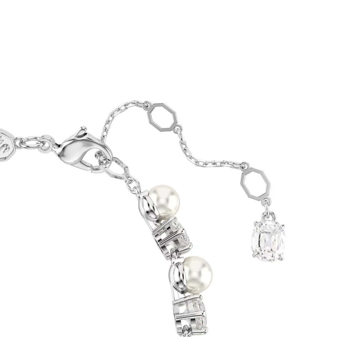 Swarovski Matrix rannekoru, vaalea metalli, kirkkaat kristallit ja valkoiset helmet, 5689625 - Image 2
