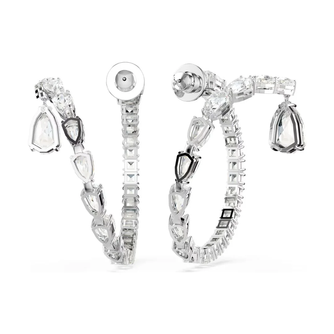 Swarovski Matrix rengaskorvakorut, vaalea metalli ja kirkkaat kristallit 5692524 - Image 4