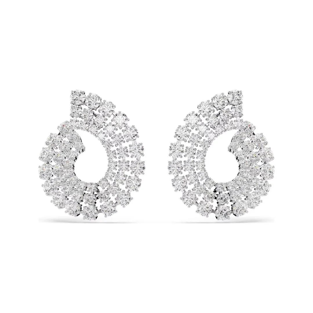 Swarovski Matrix rengaskorvakorut, vaalea metalli ja kirkkaat zirkonit 5705834