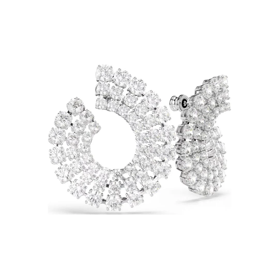 Swarovski Matrix rengaskorvakorut, vaalea metalli ja kirkkaat zirkonit 5705834 - Image 3