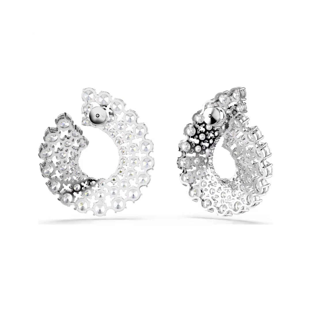 Swarovski Matrix rengaskorvakorut, vaalea metalli ja kirkkaat zirkonit 5705834 - Image 4