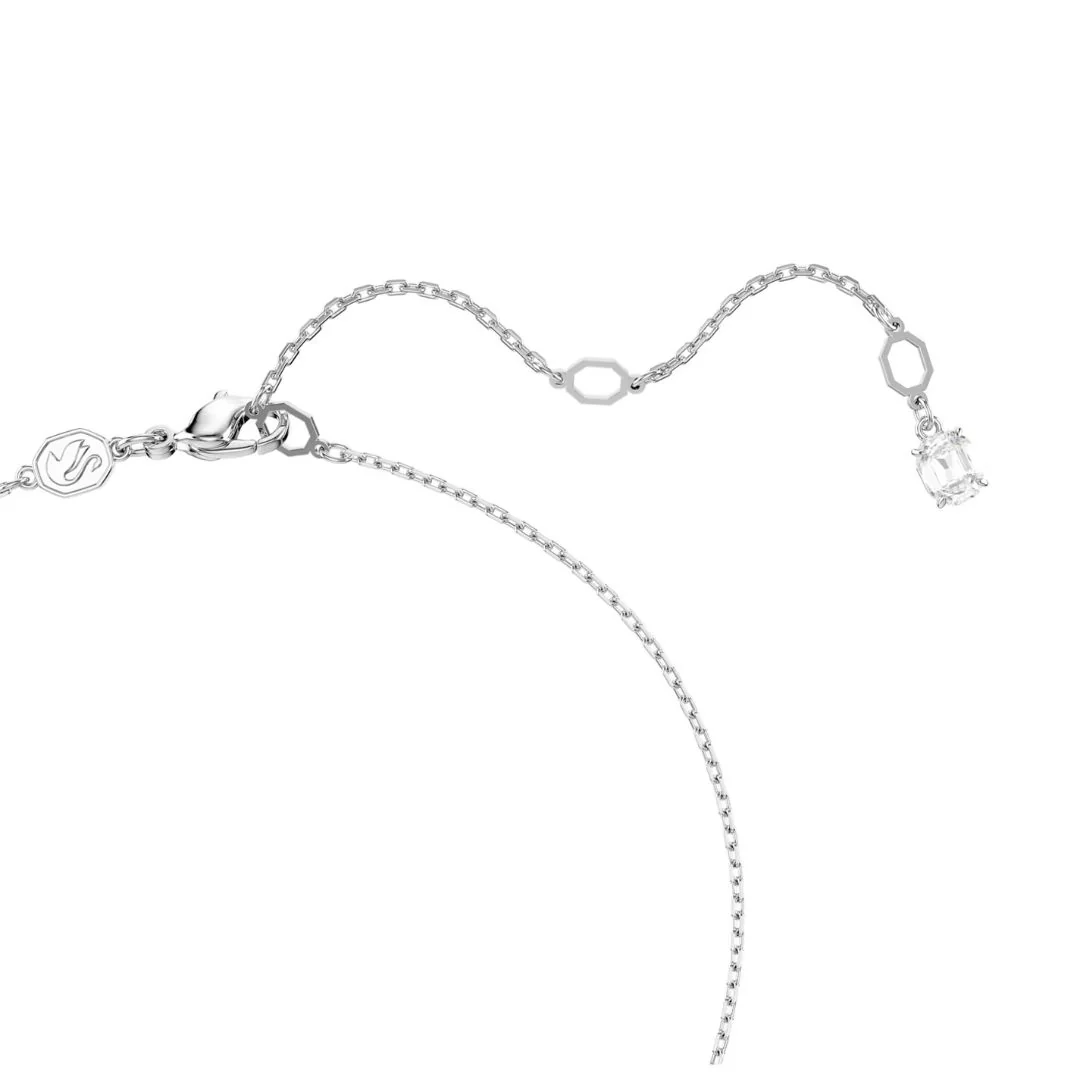 Swarovski Matrix riipus ja korvakorut, vaalea metalli kirkkaalla kristallilla ja valkoisella helmellä 5689624 - Image 4