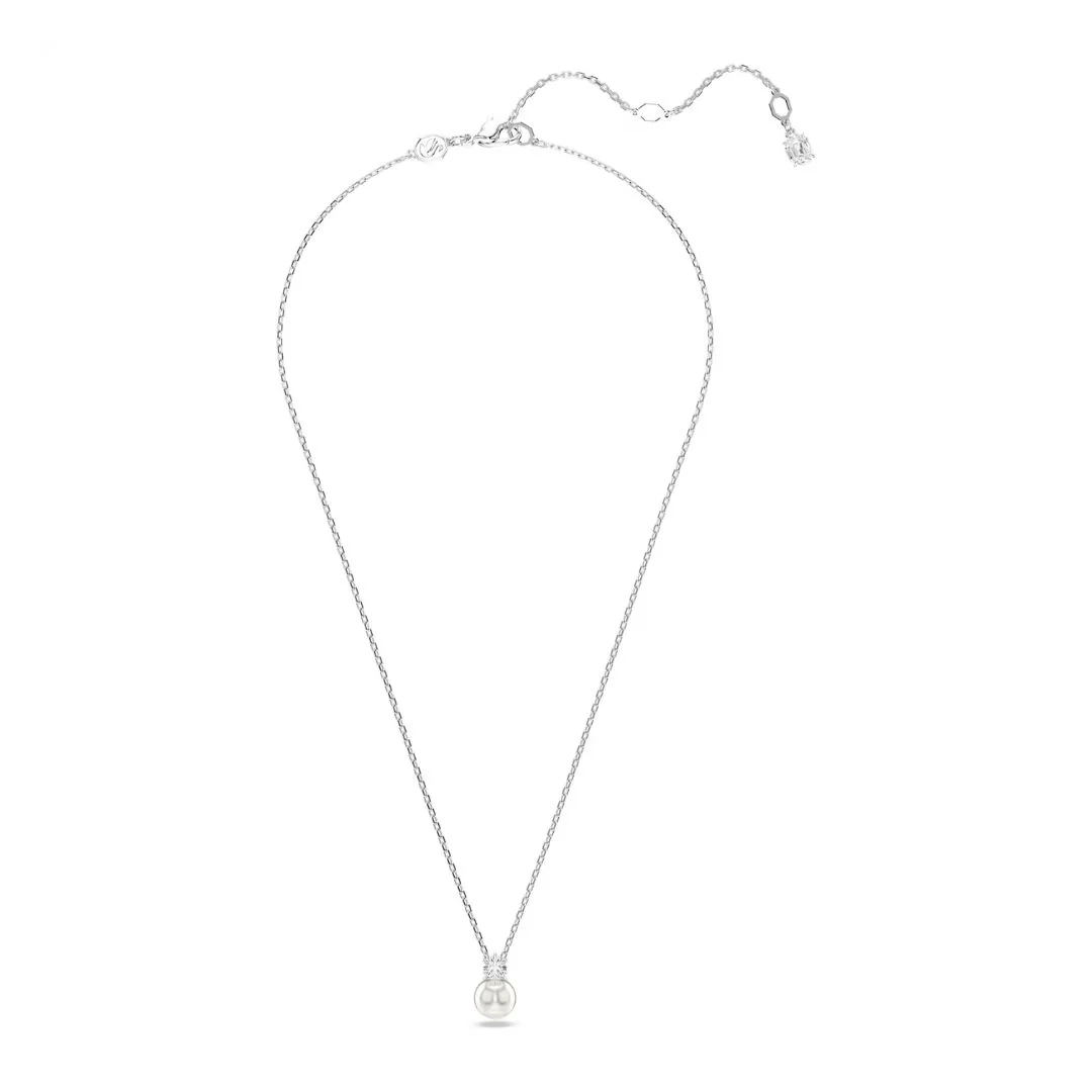 Swarovski Matrix riipus, vaalea metalli kirkkaalla kristallilla ja valkoisella helmellä 5693897 - Image 3