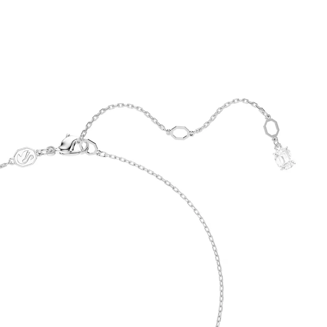 Swarovski Matrix riipus, vaalea metalli kirkkaalla kristallilla ja valkoisella helmellä 5693897 - Image 4