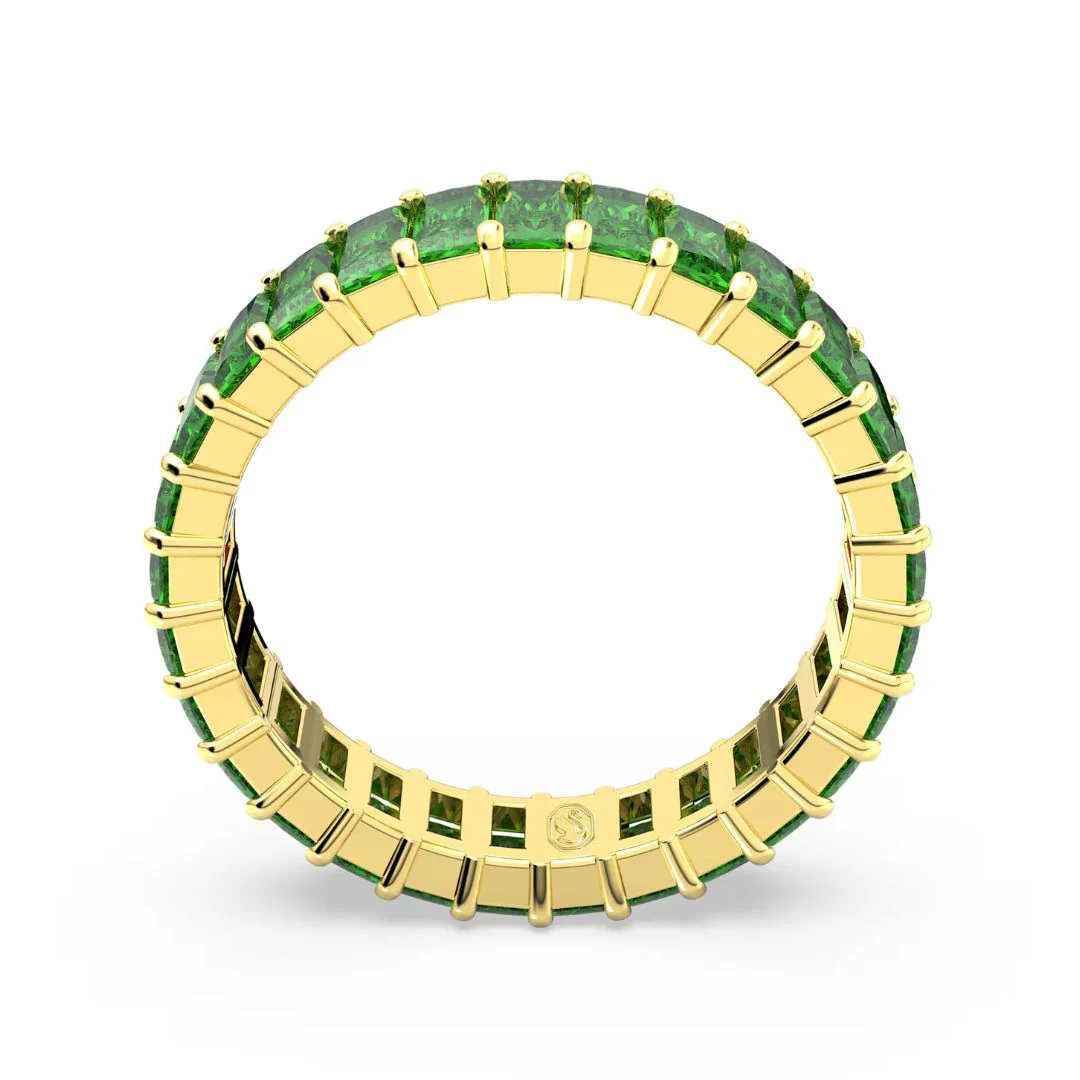 Swarovski Matrix sormus, keltakulta ja vihreät kristallit, 5648913 - Image 3