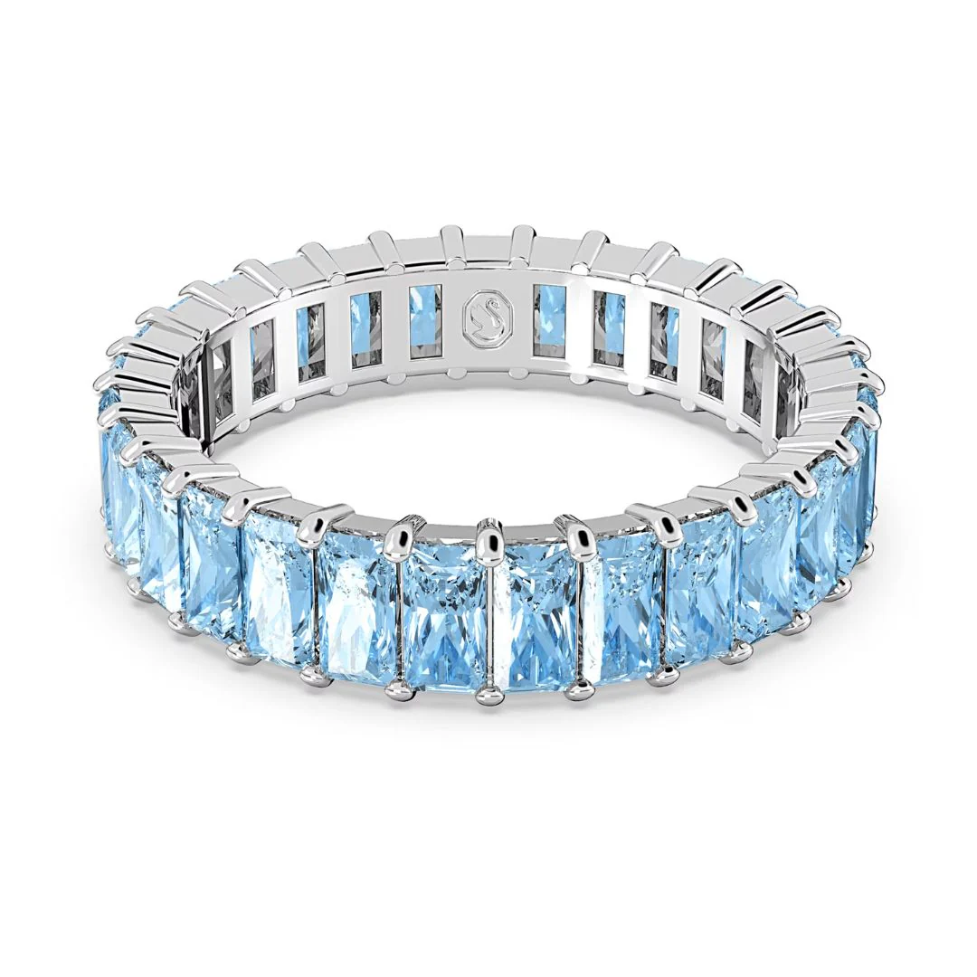 Swarovski Matrix sormus, vaalea ja siniset kristallit, 5661908 - Image 3