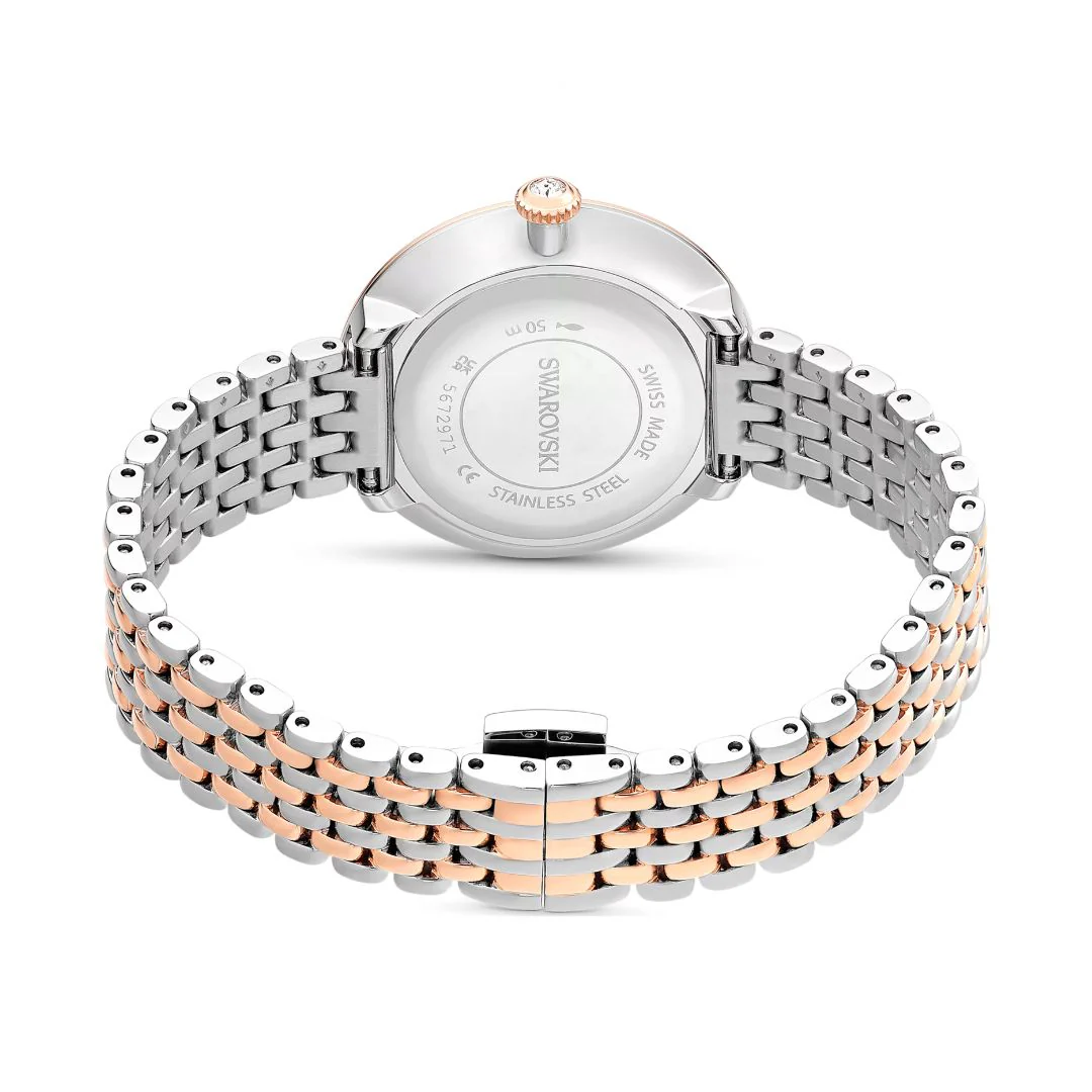 Swarovski Matrix tennis 7-link rannekello, ruusukullanväri, hopeanväri ja kirkkaat kristallit, 5672971 - Image 5