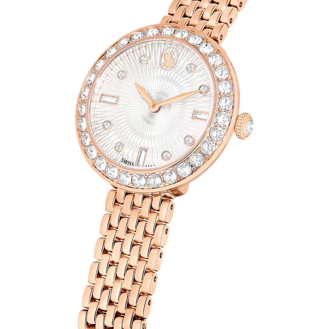 Swarovski Matrix tennis 7-link rannekello, ruusukullanväri ja kirkkaat kristallit, 5672981 - Image 4