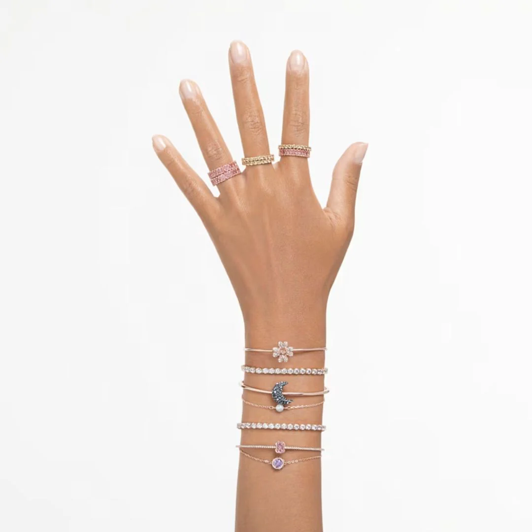 Swarovski Matrix Tennis rannekoru, ruusukullan värinen ja kirkkaat kristallit - Image 2