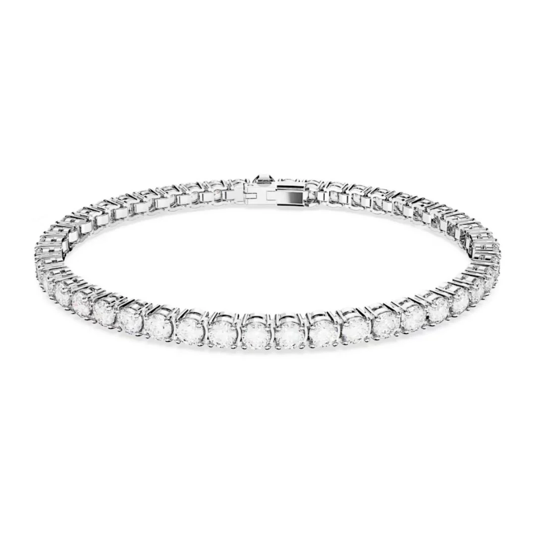 Swarovski Matrix Tennis rannekoru, vaalea metalli ja kirkkaat kristallit