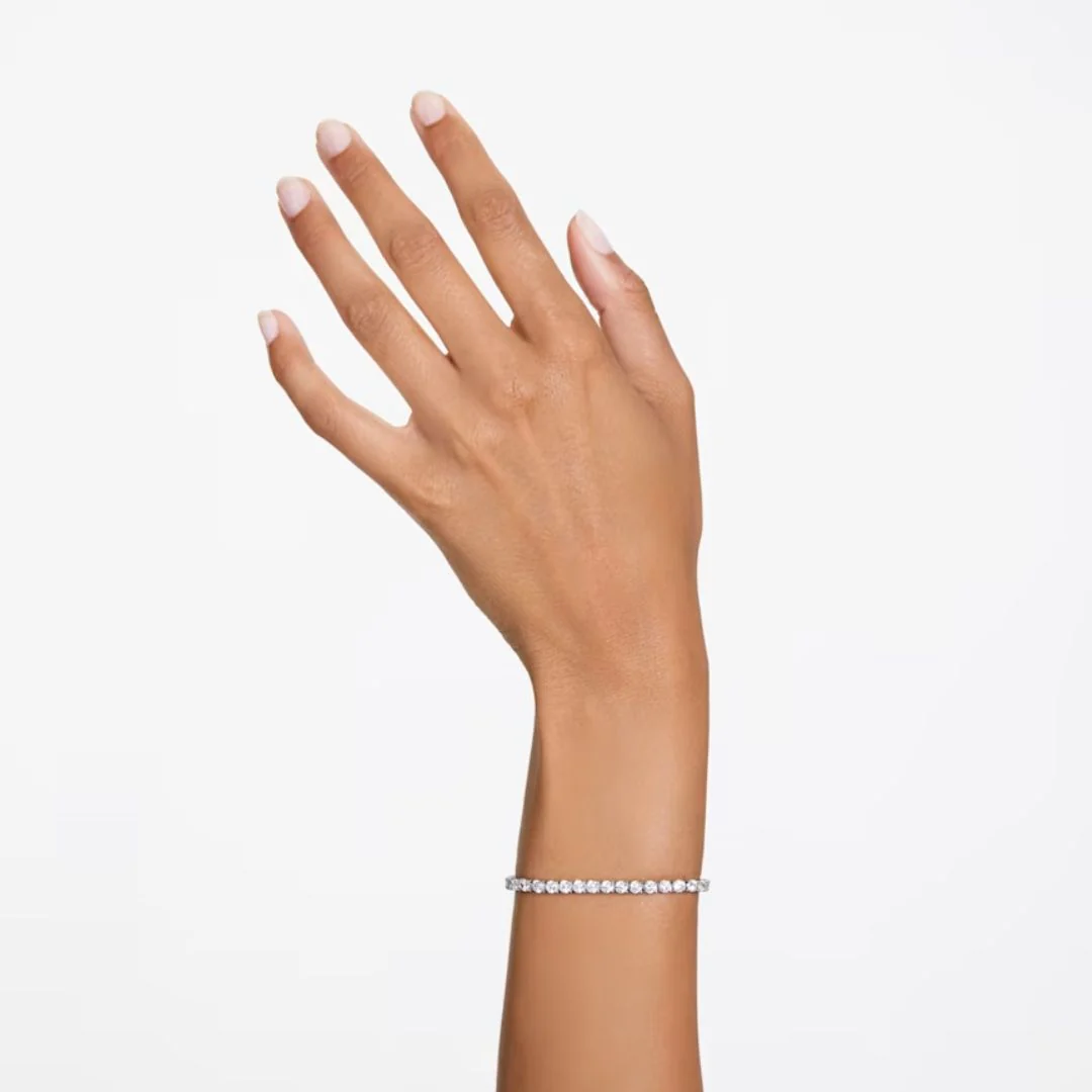 Swarovski Matrix Tennis rannekoru, vaalea metalli ja kirkkaat kristallit - Image 2
