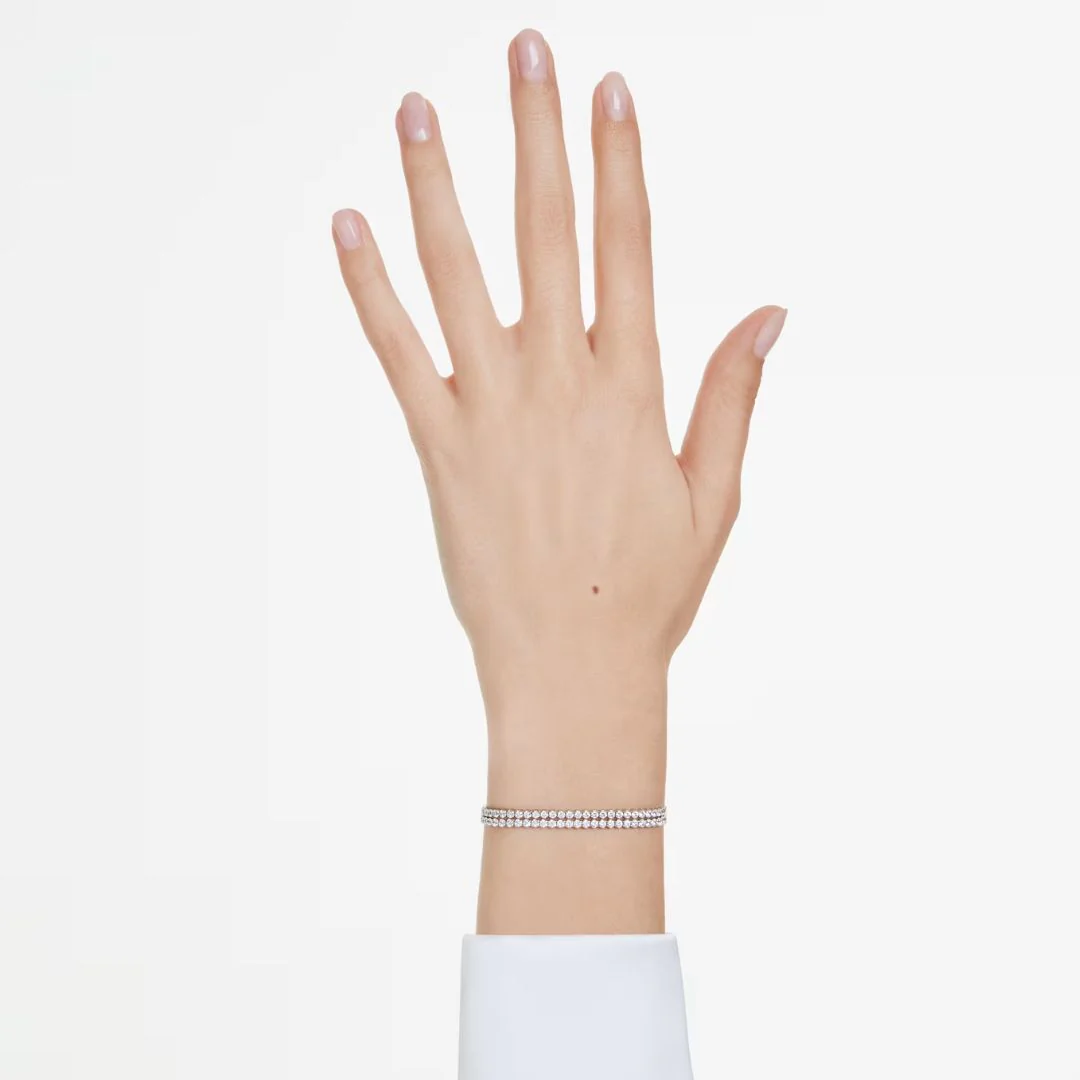 Swarovski Matrix Tennis rannekoru, vaalea metalli ja kirkkaat kristallit, 5678252 - Image 3