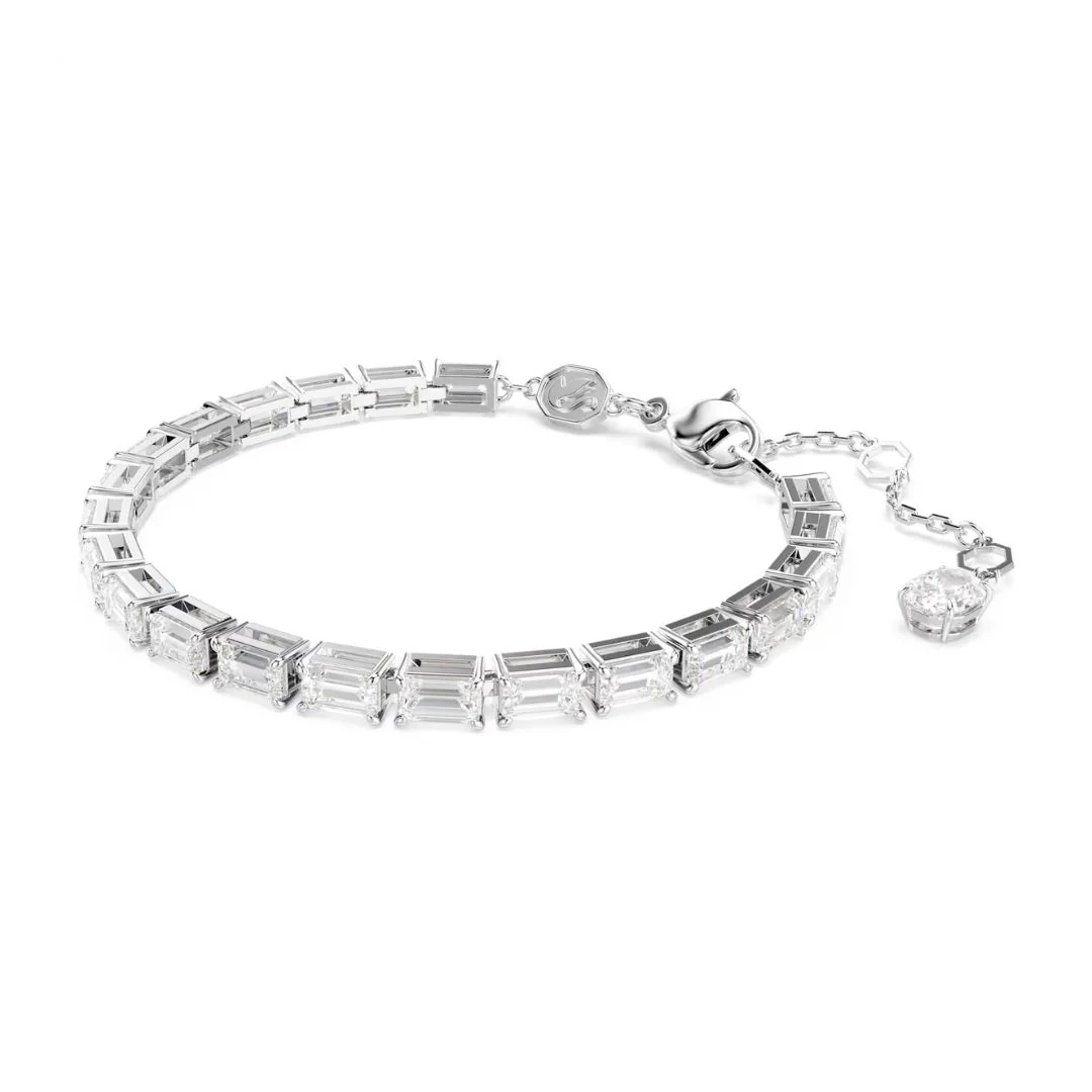 Swarovski Matrix Tennis rannekoru, vaalea metalli ja kirkkaat kristallit, 5707200 - Image 3