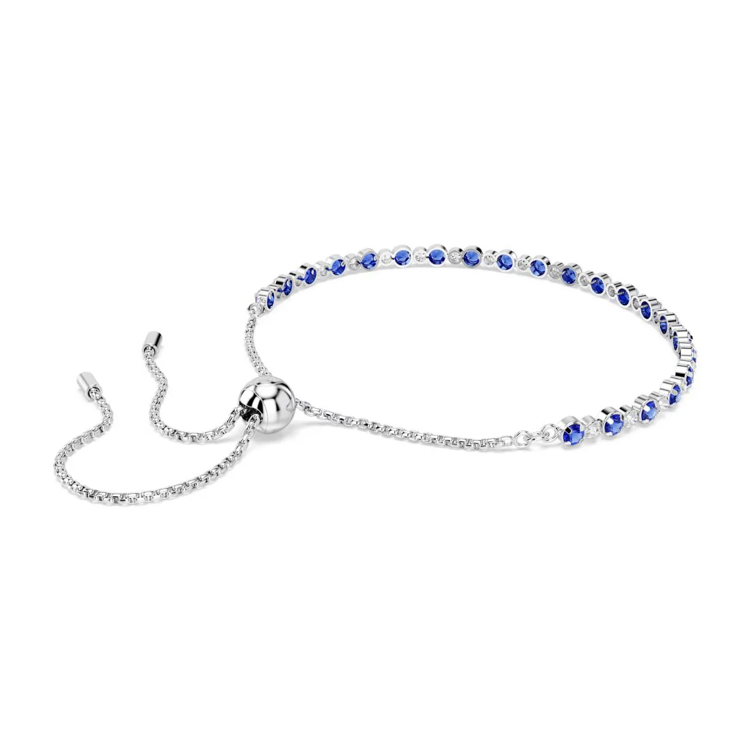 Swarovski Matrix Tennis rannekoru, vaalea metalli, siniset ja kirkkaat kristallit, 5725854 - Image 4