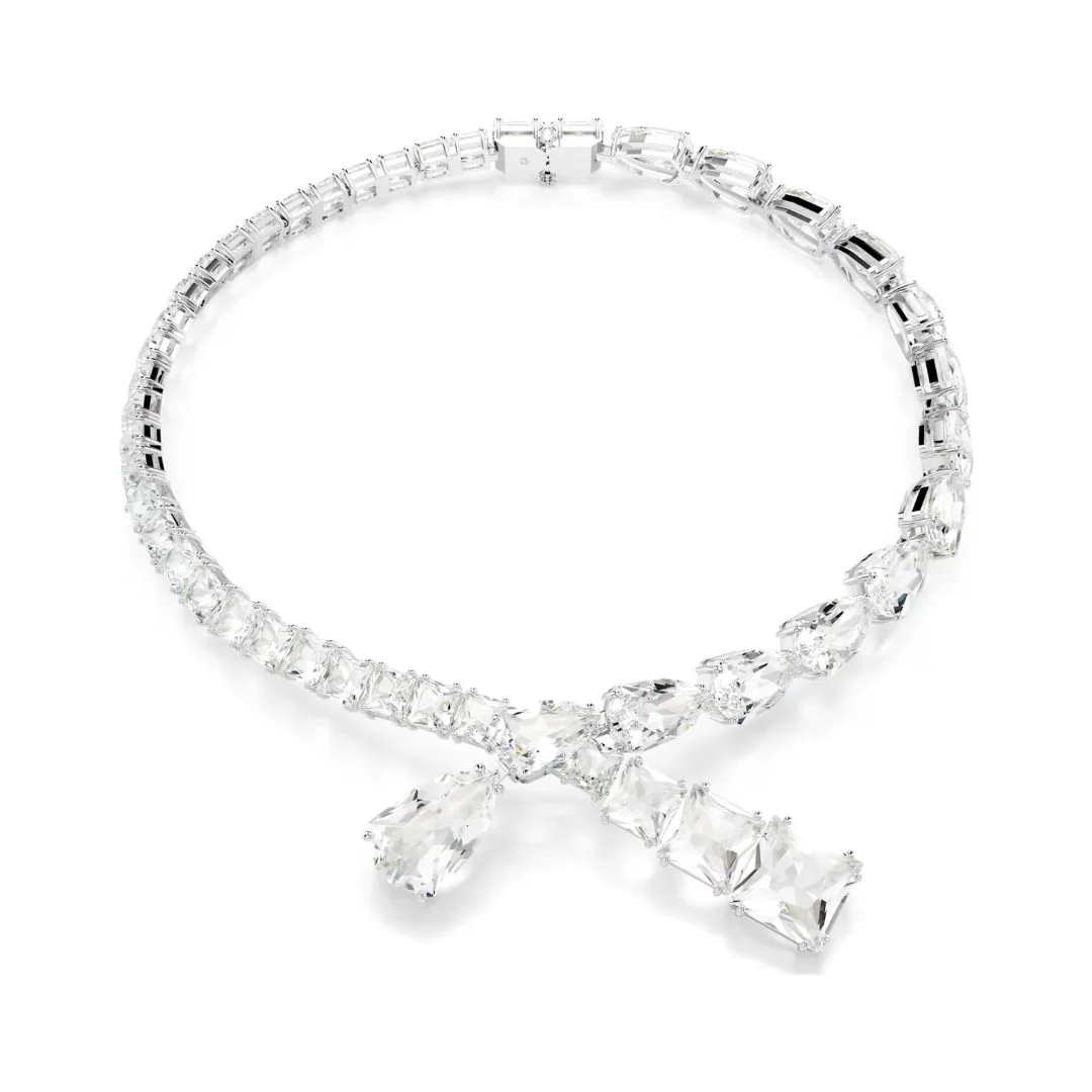 Swarovski Matrix Y kaulakoru, vaalea metalli ja kirkkaat kristallit 5692521