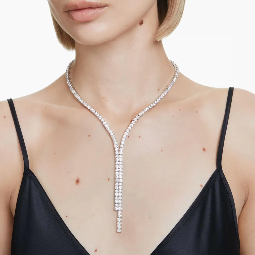 Swarovski Matrix Y kaulakoru, vaalea metalli ja kirkkaat kristallit, 5707988 - Image 2