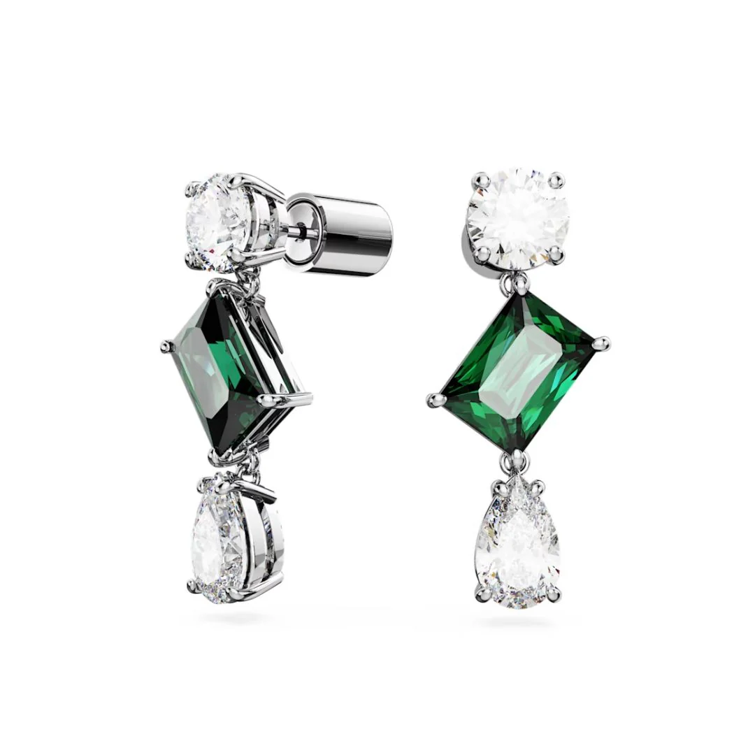 Swarovski Mesmera korvakorut, vaalea metalli kirkkailla ja vihreillä kristalleilla, 5665878 - Image 2