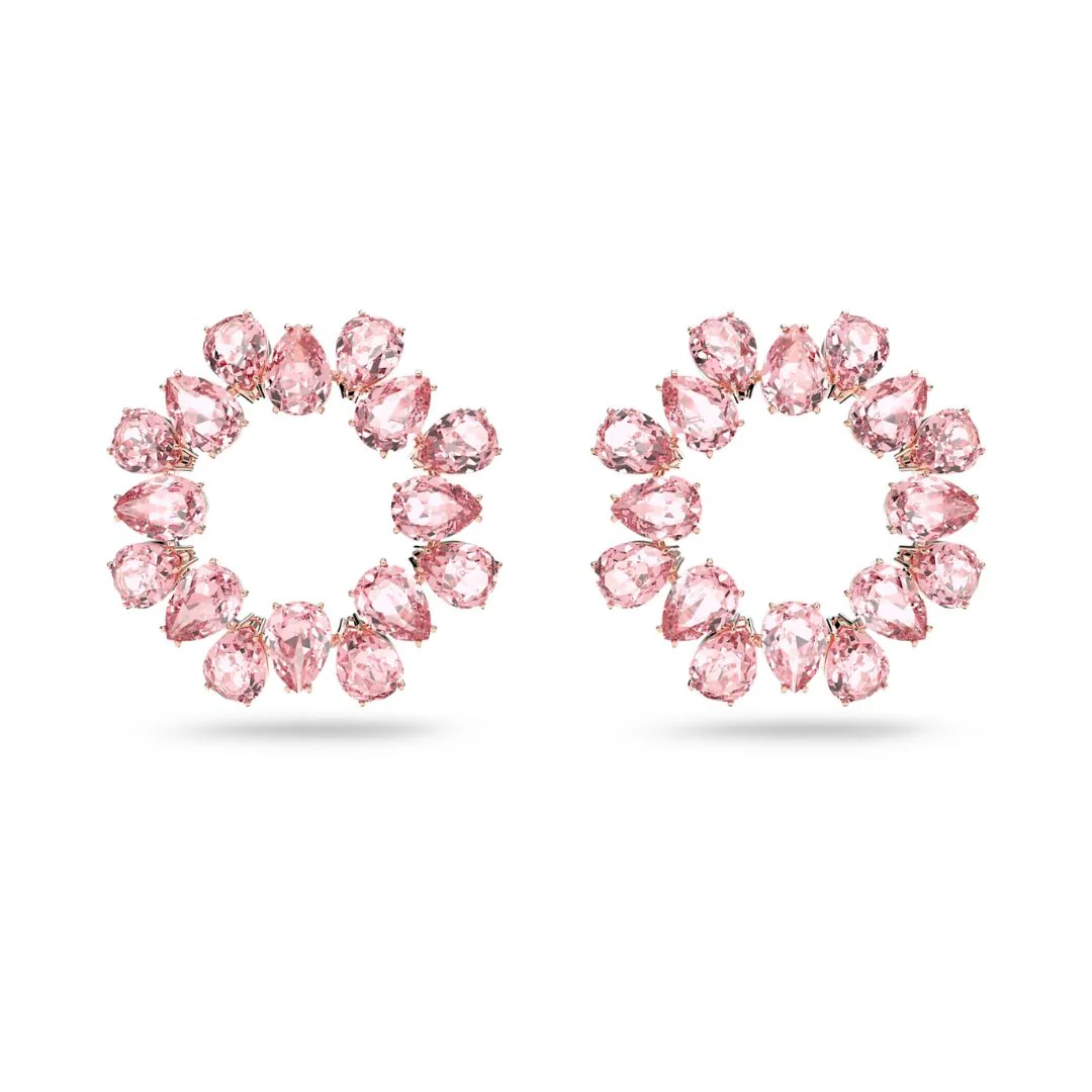 Swarovski Millenia Circle korvakorut, pinkit kristallit