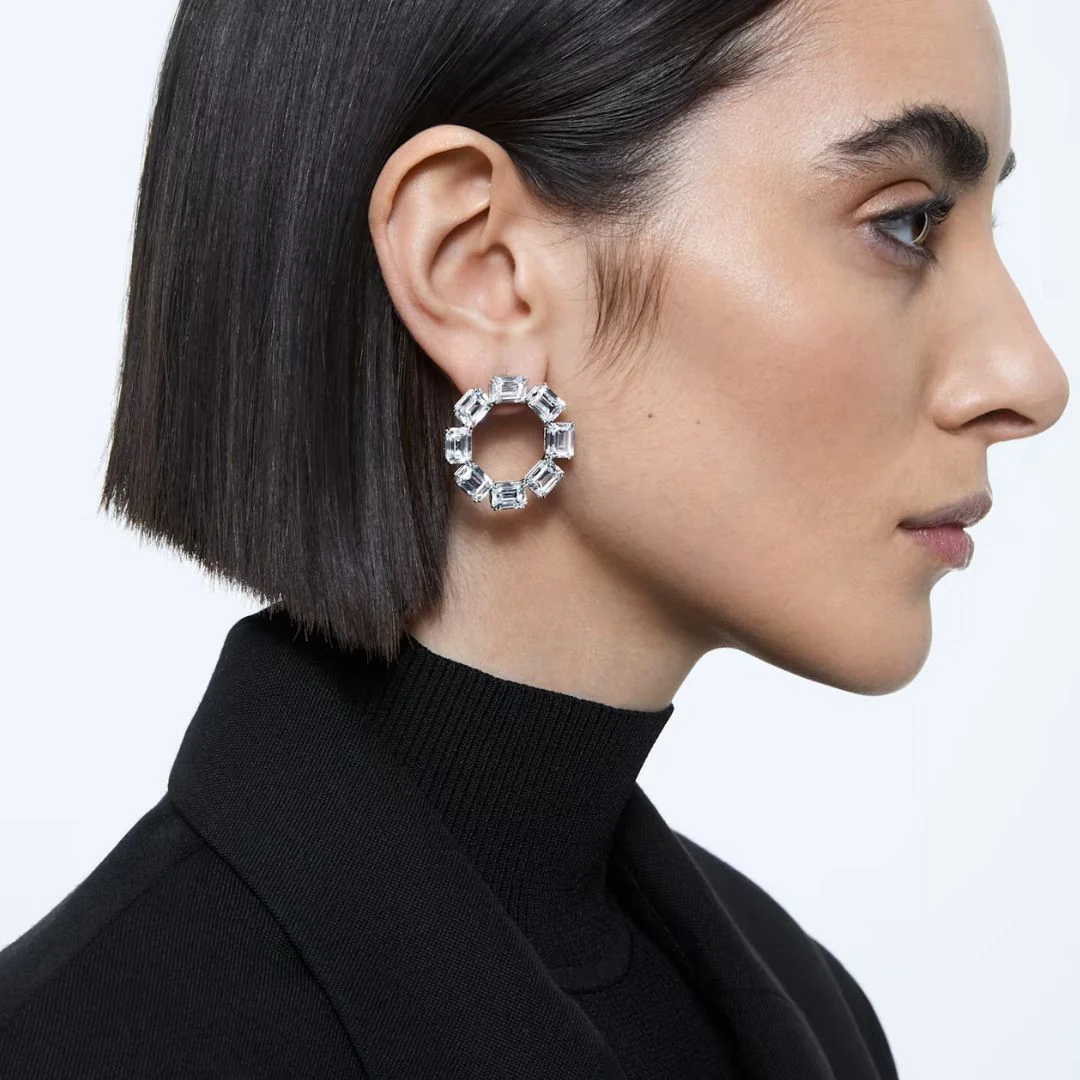 Swarovski Millenia Circle korvakorut, vaaleat kristallit, 5618629 - Image 3
