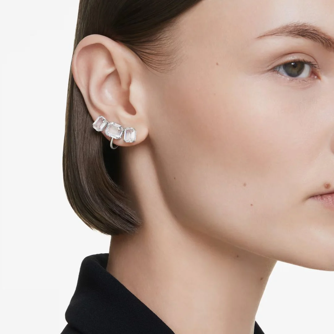 Swarovski Millenia Clip korvakorut, vaalea metalli ja kirkkaat kristallit, 5701274 - Image 2