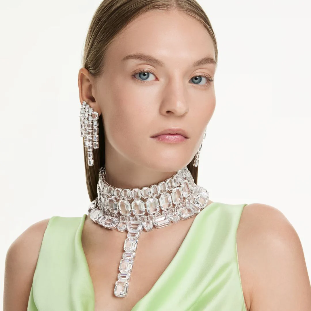 Swarovski Millenia Clip korvakorut, vaalea metalli ja kirkkaat kristallit, 5705796 - Image 3