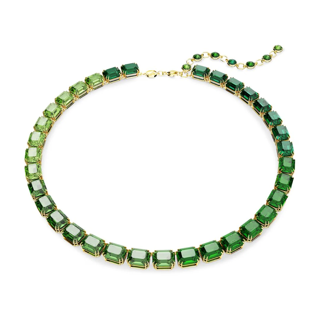 Swarovski Millenia kaulakoru, keltakullanväri ja vihreät kristallit 5671257
