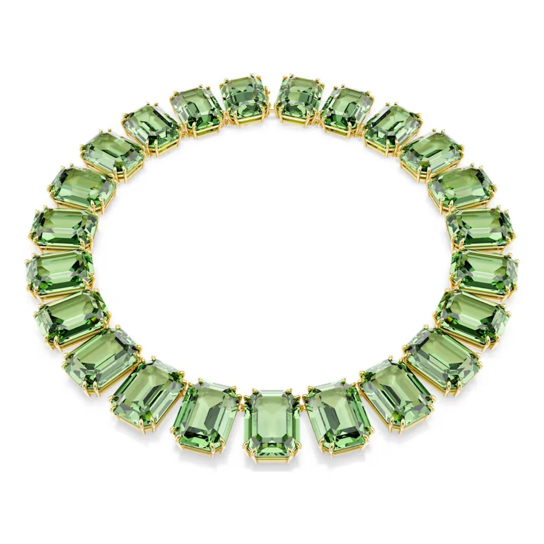 Swarovski Millenia kaulakoru, keltakullanväri ja vihreät kristallit 5714396