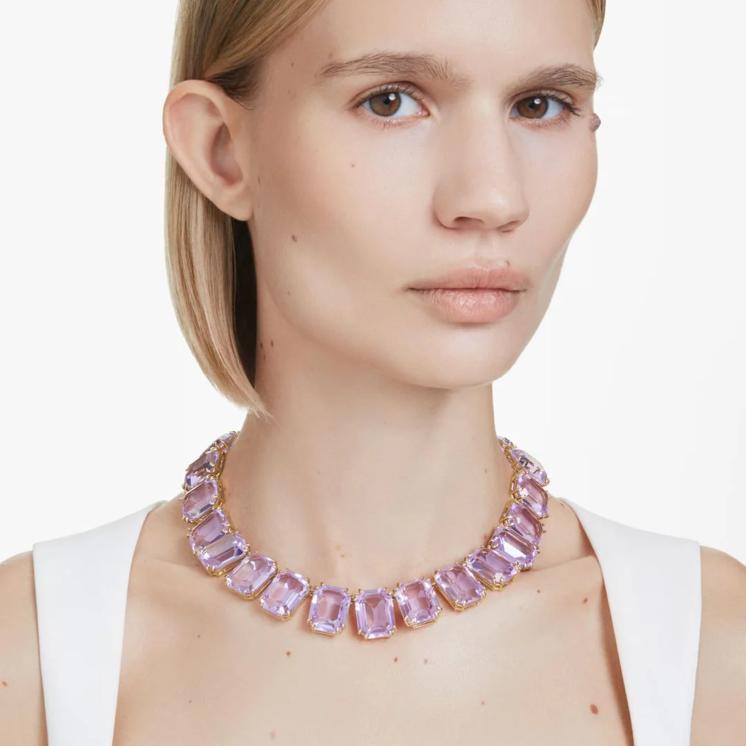 Swarovski Millenia kaulakoru, keltakullanväri ja violetit kristallit 5730323 - Image 3
