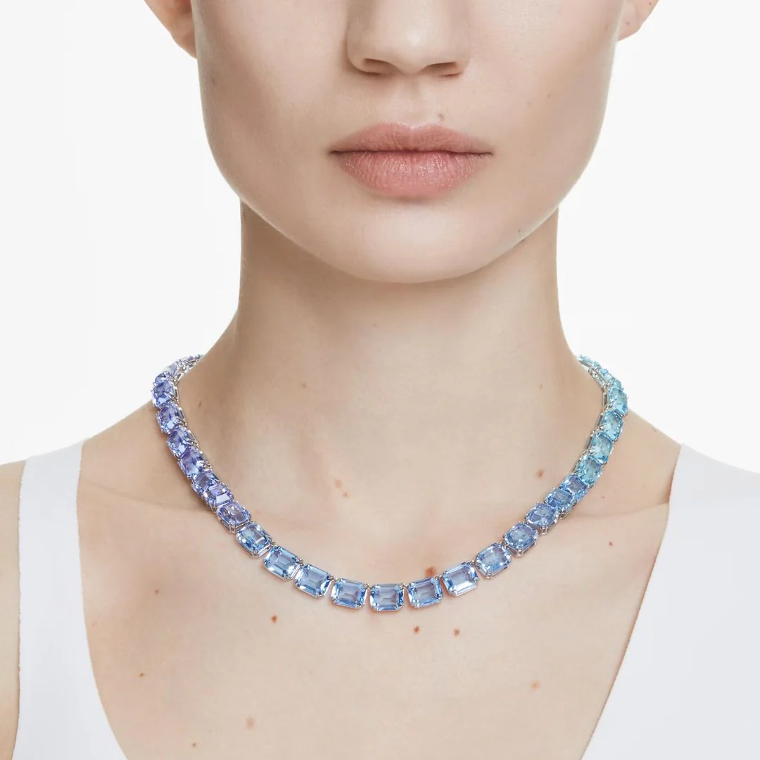 Swarovski Millenia kaulakoru, vaalea metalli ja siniset kristallit 5694136 - Image 2