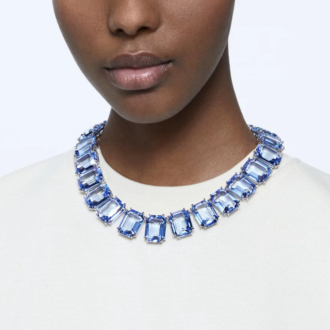 Swarovski Millenia kaulakoru, vaalea metalli ja siniset kristallit 5714397 - Image 3