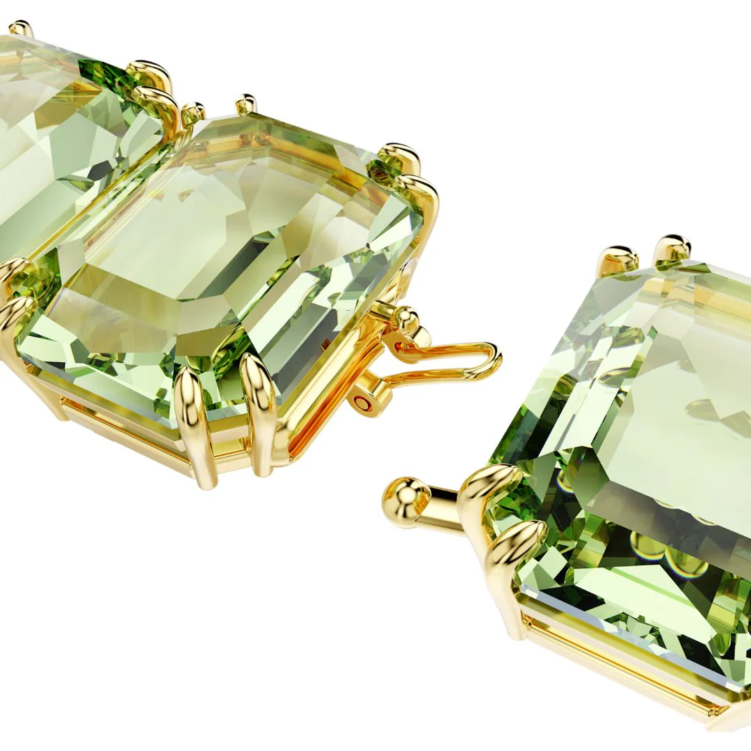 Swarovski Millenia kaulakorun jatkopala, keltakullanväri ja vihreät kristallit 5720630 - Image 2
