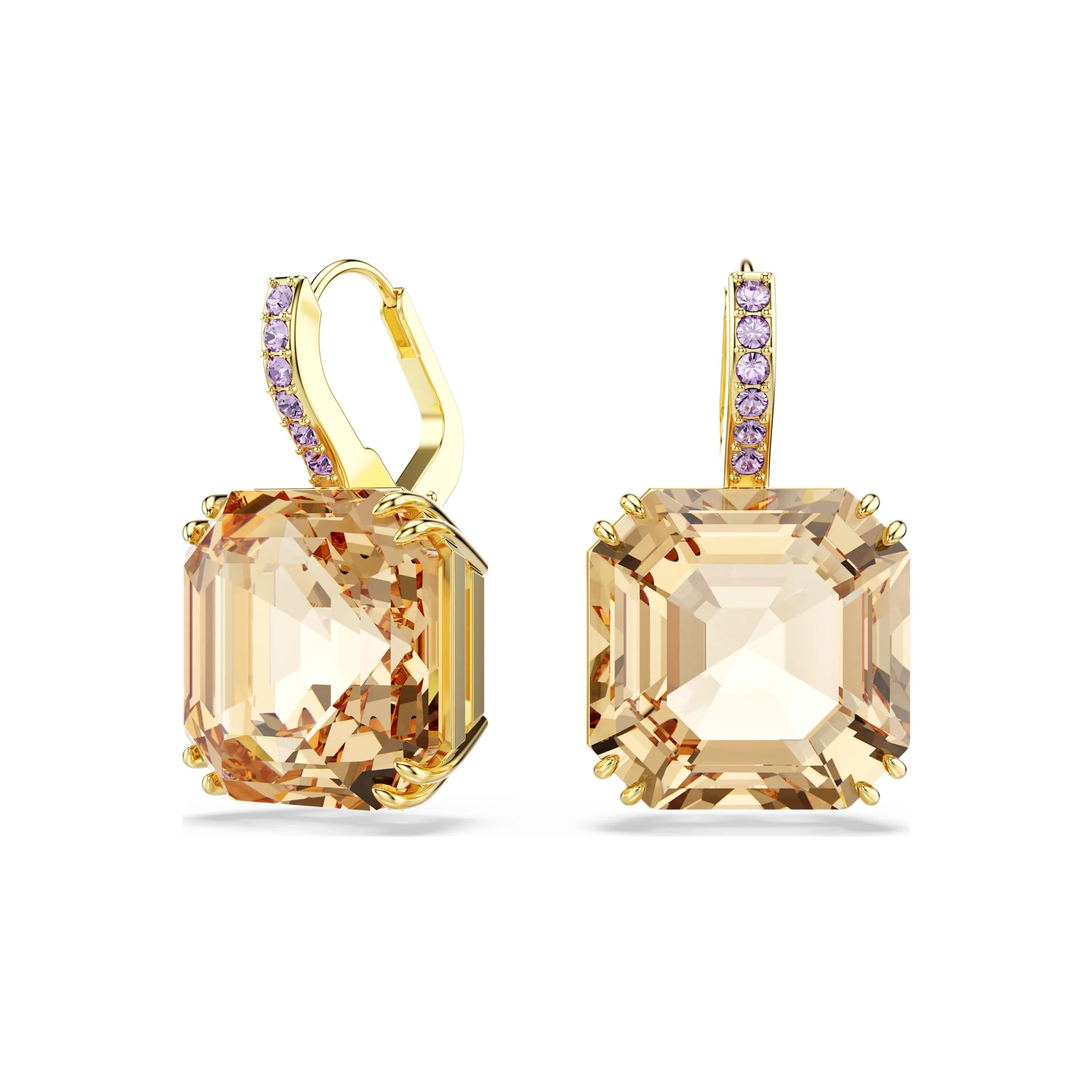 Swarovski Millenia korvakorut, keltakullanväri ja ruskeat kristallit, 5725744