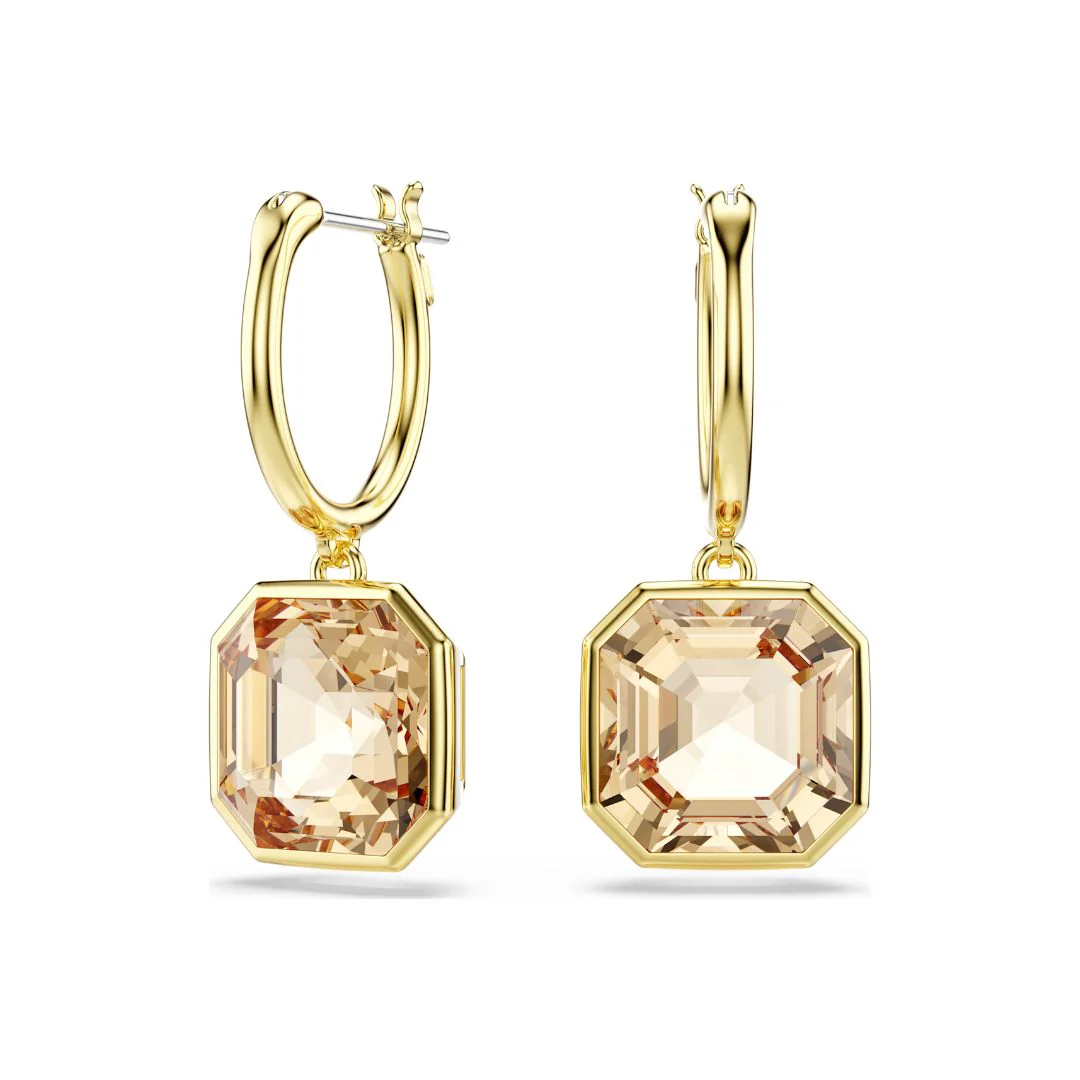 Swarovski Millenia korvakorut, keltakullanväri ja ruskeat kristallit, 5731148
