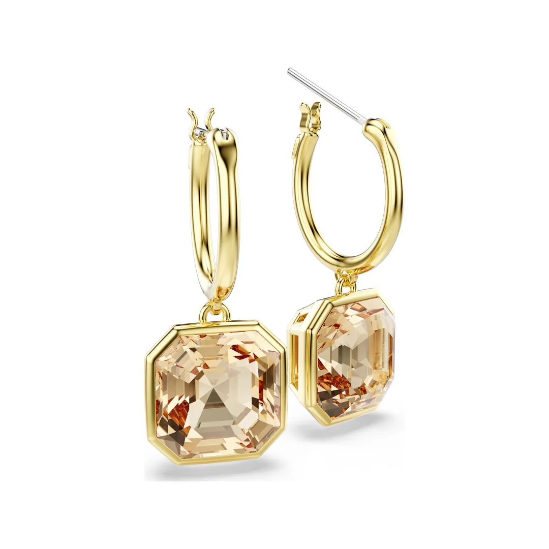 Swarovski Millenia korvakorut, keltakullanväri ja ruskeat kristallit, 5731148 - Image 3