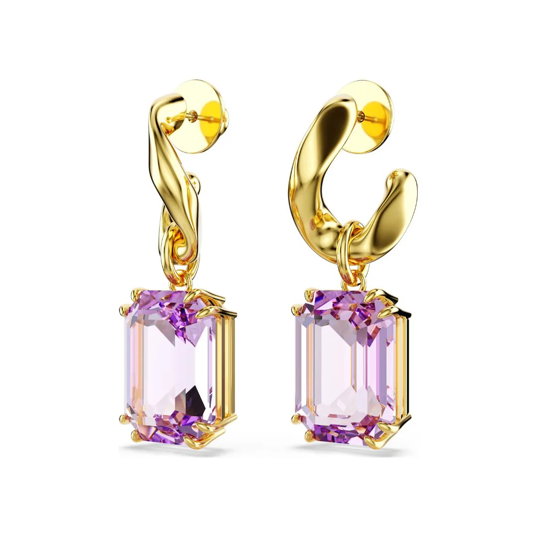 Swarovski Millenia korvakorut, keltakullanväri ja violetit kristallit 5694784 - Image 2