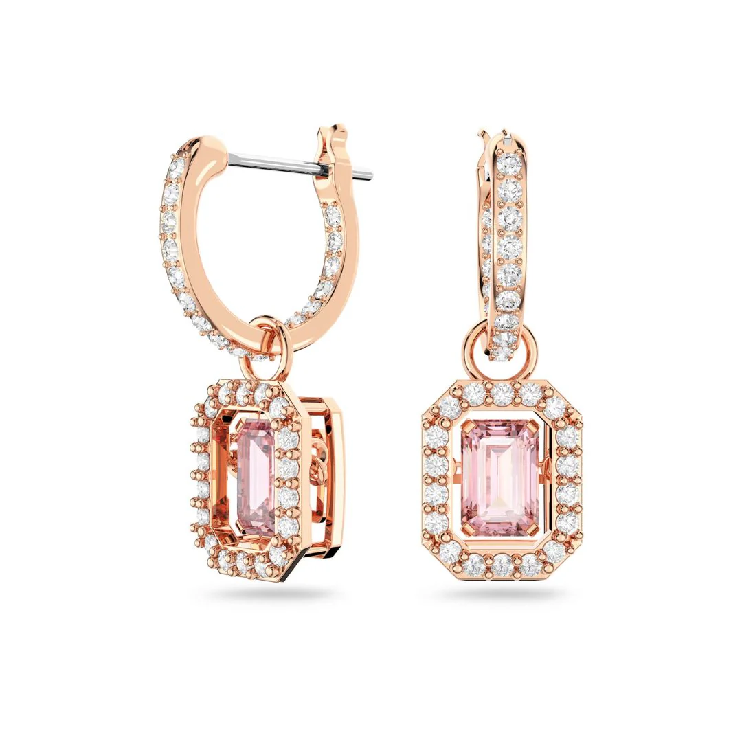 Swarovski Millenia korvakorut, ruusukullan värinen ja pinkit kristallit