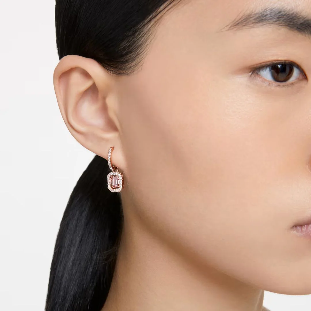 Swarovski Millenia korvakorut, ruusukullan värinen ja pinkit kristallit - Image 2