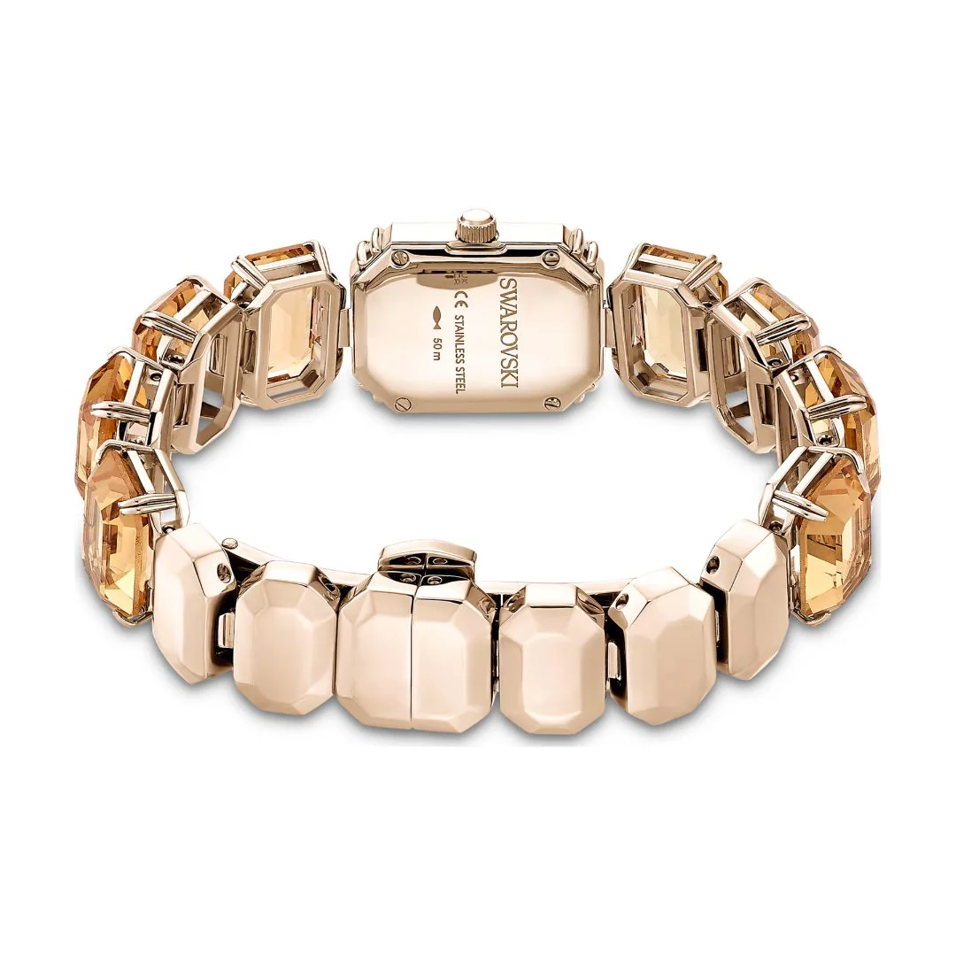 Swarovski Millenia octagon rannekello, samppanjakullanvärinen ja ruskeat kristallit, 5729841 - Image 5