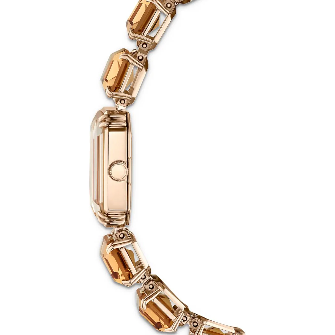 Swarovski Millenia octagon rannekello, samppanjakullanvärinen ja ruskeat kristallit, 5729841 - Image 7