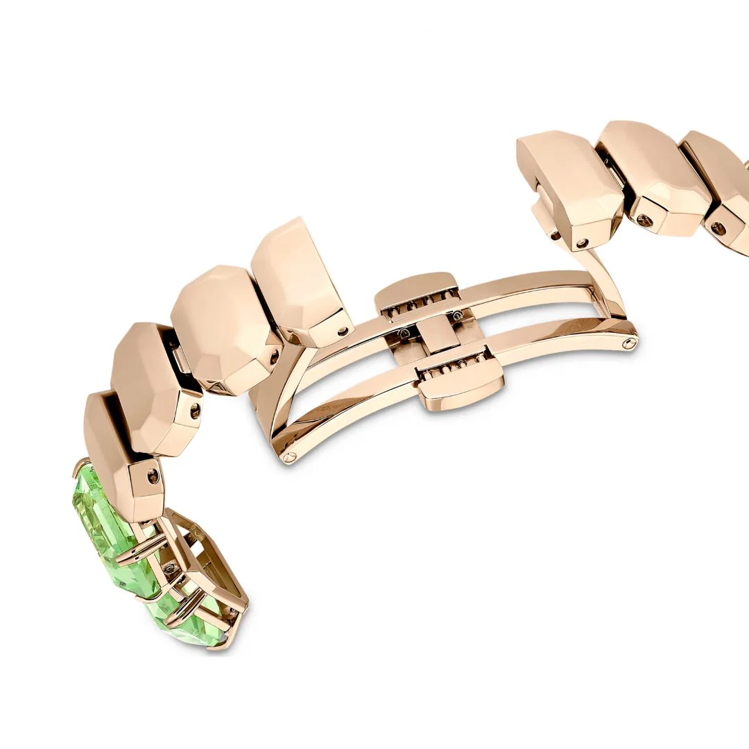 Swarovski Millenia octagon rannekello, samppanjakullanvärinen ja vihreät kristallit, 5729842 - Image 7