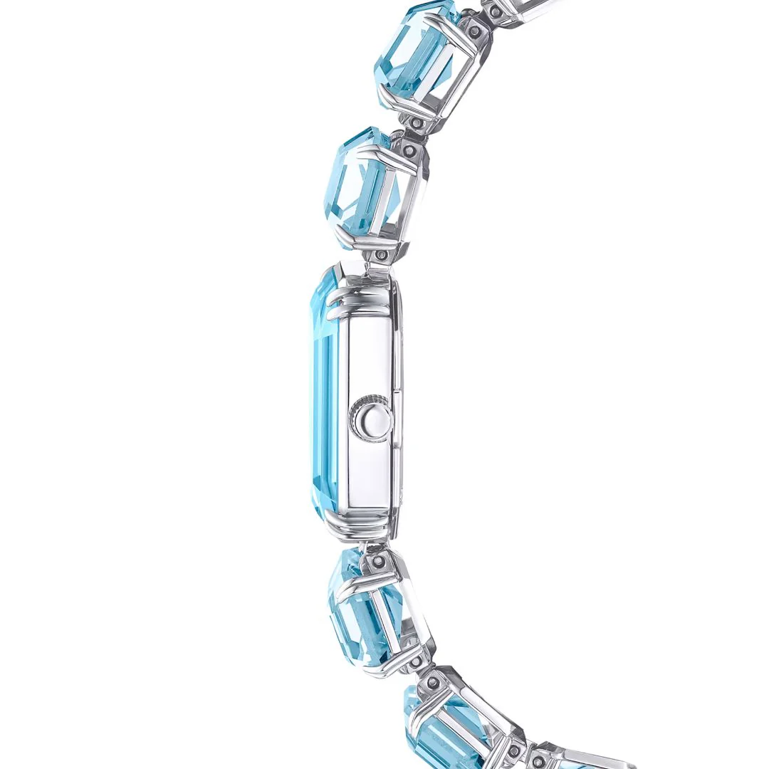 Swarovski Millenia octagon rannekello, vaalea metalli ja siniset kristallit, 5729722 - Image 6